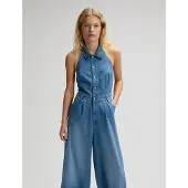 Lee 112376794 Wide Leg Sleeveless Jumpsuit Bleu M Femme