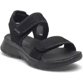 SKECHERS pour femme. 163158 Sandales Summits noires (39), 1 à 3 cm, Velcro, Casuel, Beachwear