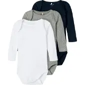 Name it Barboteuse / body marine / gris chiné / blanc