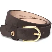 BOSS Ceinture en cuir suédé avec monogramme Double B doré