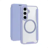 IMoshion Bookcase Transparente avec MagSafe pour Samsung Galaxy S25 / S24 - Lilas