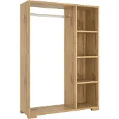 En.casa Armoire 'Nesbyen' avec barre de penderie aspect chêne