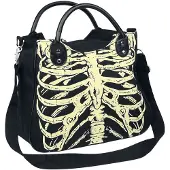 Banned Alternative Sac à bandoulière - Skeleton (Glow-In-The-Dark)