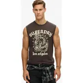 Superdry T-Shirt écru / brun foncé