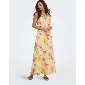 ONLY Robe 'ONLValda' jaune / jaune pastel / vert / rose