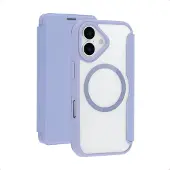 IMoshion Bookcase Transparente avec MagSafe pour Apple iPhone 17 - Lilas