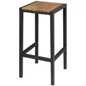 Gastronoble Tabouret de bar Bolero - acier et bois d'acacia