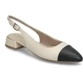 Tamaris Ballerines à lanières crème / noir