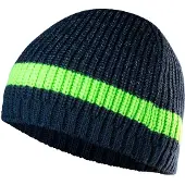 Neo Tools Bonnet d'hiver PREMIUM avec réflecteurs, 50 % laine, 50 % acrylique, Bleu