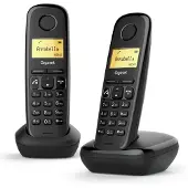 Gigaset Téléphone DECT A270 Duo avec identification de l'appelant Noir