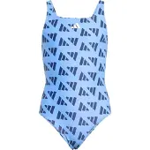 Adidas Logo Graphic V-back Swimsuit Bleu 5-6 Years Fille
