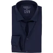 MARVELIS Homme Marvelis Performance Modern Fit Chemise en jersey marine, Unicolore