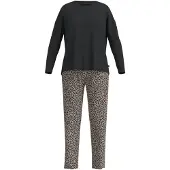 Tom Tailor Pyjama marron / cappuccino / noir