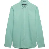 Superdry Homme Chemise en Coton-lin Coupe Décontractée Green Taille: M