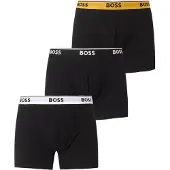 BOSS Lot de trois boxers longs en coton stretch