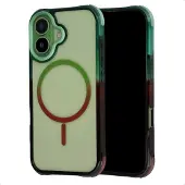 Selencia Coque arrière MagSafe Gradient pour Apple iPhone 17 - Vert / Brun