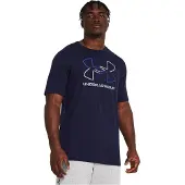 Under Armour T-Shirt fonctionnel 'Foundation' bleu / bleu marine / blanc