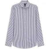 BOSS Chemise 'HANK' marine / blanc