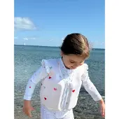 Vanilla Copenhagen Gilet de natation - Neo - Hearts - Cream - - 3-6 ans (98-116) - Gilet de natation