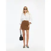 ROTATE pour femme. 115592249 Minijupe en cuir marron (36), Casuel
