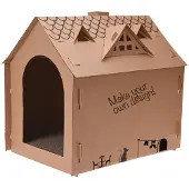 24.Se Maison pour chats marron carton 44x48x36 cm