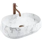 REA Lavabo De Comptoir Dune Pierre D'Imitation, Grise