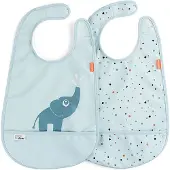 Done by Deer Bavoir - 2 Pack - Elphee - Bleu - - UneTaille - Bavoir