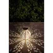 Galix Lanterne en métal beige vintage, 10 lumens, 17 cm