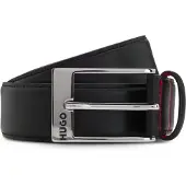HUGO pour homme. 50541174 Ceinture Specchio noire (85 cm), Casuel, Cuir