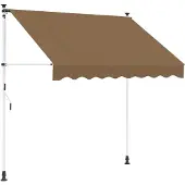 vidaXL Store à enroulement manuel beige 100 cm