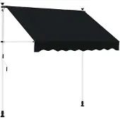 vidaXL Store à enroulement manuel Noir 250 cm