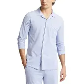 Ralph Lauren Pyjama long bleu clair / blanc