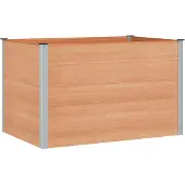 vidaXL , jardinière surélevée, couleur marron, 150 x 100 x 91 cm, en WPC et aluminium