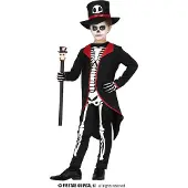 Guirca Elegant Skeleton Costume Rouge 5-6 Years