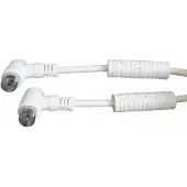 EDM Rallonge Tv Coudée 10m Câble Coaxial Tv Coudé Avec Filtre, 10 Mètres -