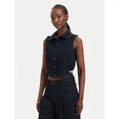 GUESS Jeans W6ghz9d7971 Cropped Short Sleeve T-shirt Bleu S Femme
