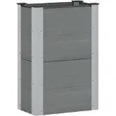 vidaXL Jardinière surélevée grise, 50 x 30 x 72 cm, en WPC et aluminium