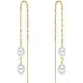 Valero Pearls Boucles d'oreilles or / blanc