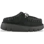 Mou pour femme. MU.FW531001A Sabots Bounce en cuir sabot logo métallique noir (38), 3 à 5 cm, Aucun, Casuel
