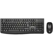 Vultech KM-821W clavier Souris incluse RF sans fil QWERTY Italien Noir
