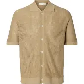 Selected Vestes en maille 'SLHSHANE' beige foncé