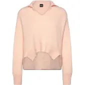 BOSS Pull en laine vierge et cachemire à encolure zippée
