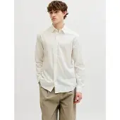 Jack & Jones Breeze Linen Blend Long Sleeve Shirt Blanc XL Homme