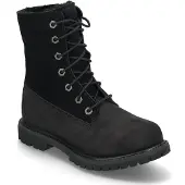 Timberland pour femme. TB18149A0011 Bottes en cuir Authentic Mid Warm noir (40 W), Plat, Lacets, Casuel