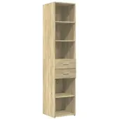 vidaXL Highboard chêne Sonoma 40x42,5x185 cm Matériau dérivé du bois
