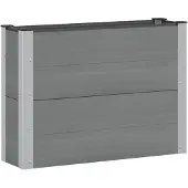 vidaXL Jardinière surélevée grise, 100 x 30 x 72 cm, en WPC et aluminium