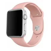 Super Merchant pasek Silicon Apple Watch 42/44/ 45 mm różowy/pink (Acier inoxydable, Silicone), Sangles de montre, Pink