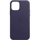 Apple iPhone 12 Pro Max Back Cover avec MagSafe Cuir Violet Foncé