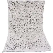 Safaary Couvre-lit marocain Handira Couverture blanche 110 x 195cm