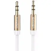 Usams Adapter audio jack 3,5m 3,5m 1m bialywhite YP102 YP01